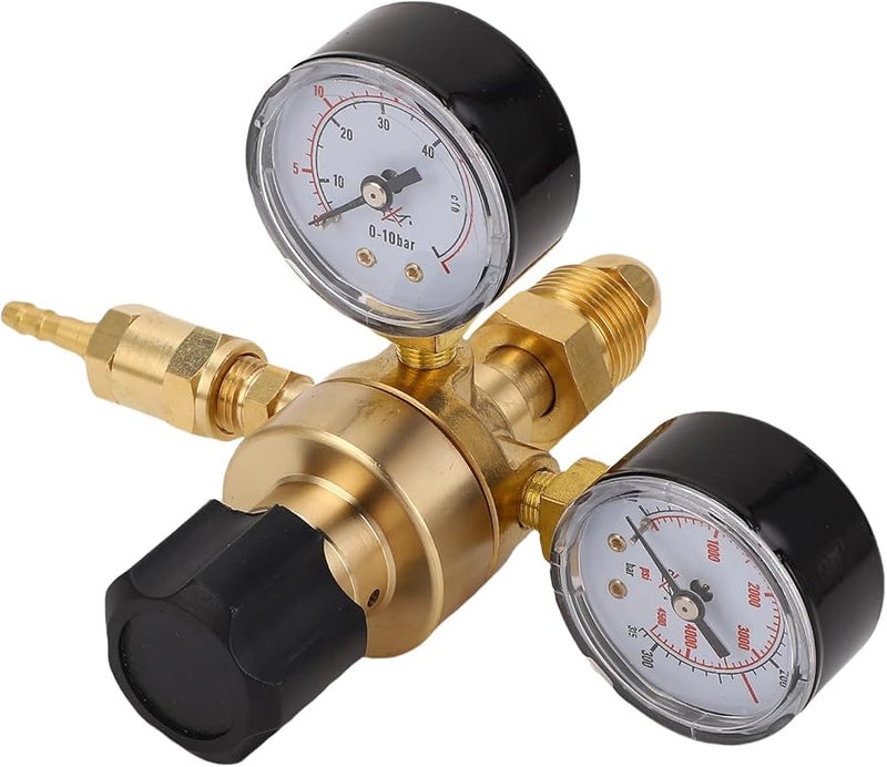 FTVOGUE Argon CO2 Gas Regulator CGA580 Inlet Dual Gauge 6 6FT Hose for MIG Welding - Image 1